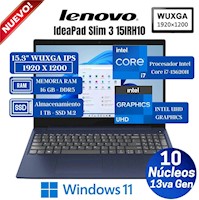 Laptop Lenovo IdeaPad Slim 3 15IRH8 15.6" FHD Core i7-13620H 16GB RAM 1TB SSD - Azul Acero