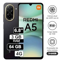Smartphone Redmi A5 3GB / 64GB Midnight Black