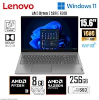 Laptop Lenovo V15 G4 AMN AMD Ryzen 3 7320U 8GB RAM 256GB SSD 15.6" FHD 82YU00X4LM - Arctic Grey