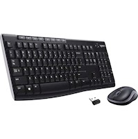 TECLADO LOGITECH MOUSE MK270 WIRELESS USB SP BLACK