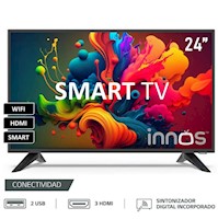 Televisor INNOS S2401KU 24” HD Smart Conex LAM Wiffi 2.4 GHz