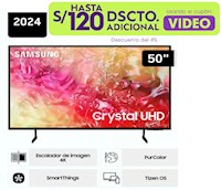 Televisor 50" Samsung 50DU7000 Modelo 2024