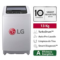 Lavadora LG 13 kg Smart Motion Inverter Carga Superior WT13DPBK - Gris