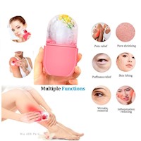 Pack 2 Rodillo de Hielo Facial Masajeador Desinflamatorio de Rostro y Ojos