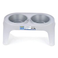 Comedero Alto P/Perros Medianos Gris Hielo - 70135005