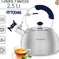 Tetera Finezza FF-T0046 de Acero Inoxidable Azul 2.5 L