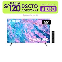 Televisor Samsung LED 4K UHD Smart 55 Crystal UN55CU7000GXPE