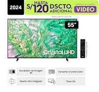 TV Samsung 55'' Crystal UHD DU8000 4K Tizen OS Smart TV (2024)