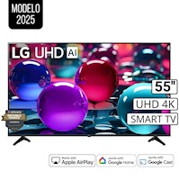 TV LG 55" LED UHD 4K Thinq AI 55UA7300PSB Modelo 2025