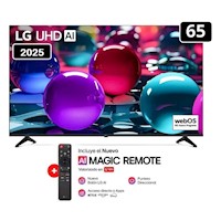 TV LG 65" LED UHD 4K Thinq AI 65UA7300PSB Modelo 2025 Incluye Control Magic