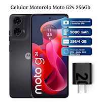 Smartphone Motorola Moto G24 256GB 4GB RAM - Negro