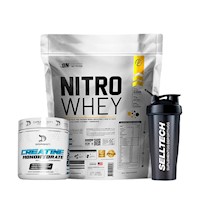 Nitro Whey 3kg Vainilla+Creatina Dragon Pharma 300gr+Shaker