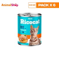 Ricocat Adulto Pate Higado Pollo Lta 330Gr X6 Un