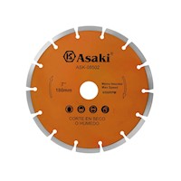 Disco Diamantado 7" (180 mm) para Concreto Asaki ASK08502