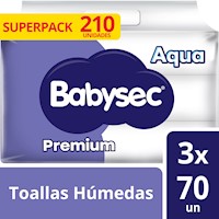 Toallas Húmedas Babysec Premium 210 un