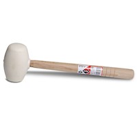 Mazo de Goma Blanca 250 Gr (8.8 Oz) Cabeza Plana y Esférica Rubi 610005181