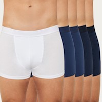 PACK 5 BOXER MEDIO ALGODÓN AZUL PALMERS