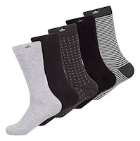 PACK 5 CALCETINES ALGODÓN PEINADO P5504H13 NEGRO PALMERS