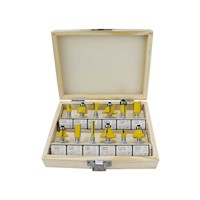 Juego de Fresas 1/4" 12 Piezas Caja de Madera Kamasa KM488