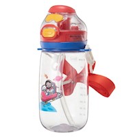 Tomatodo para Niños con Sorbete Antiderrame y Correa 550 ml Rojo