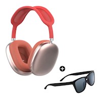 Audífonos Bluetooth P9 Over Ear 5.0 Rojo + Lentes de sol de Regalo
