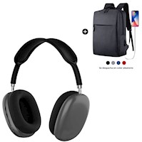 Audífonos Bluetooth P9 Over Ear 5.0 Negro + Mochila Portalaptop