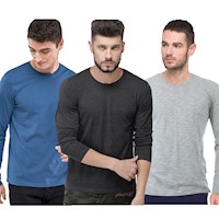 PACK 3 POLOS - SWISS LORD - ACERO/CHARCOTTE/ GRIS FL