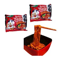 Pack 2u Fideos Ramen Buldak Sabor Pollo Picante Con Salsa de Tomate 140gr