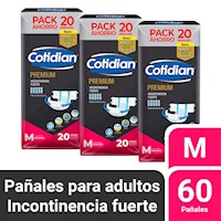 Pack 03 de Pañal Cotidian Premium Tanga Talla M x20