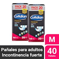 Pack 02 de Pañal Cotidian Premium Tanga Talla M x20