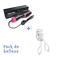 Pack Cepillo Secador One Step 3 en 1 + Rizador de Pestañas Eléctrico