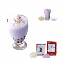 Pack Bubble Tea Taro Perlas de Tapioca Blanca 2pza