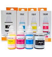 Pack de Tinta Compatible GI190 los 4 Colores para Canon