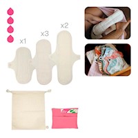 Toalla Higiénica de Tela Bamboo Balance Pack Flujo Medio Crema