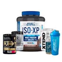 Pack ISO-XP 1.8kg Chocolate+Creatina 500gr+Shaaboom 44serv+Xtend 30serv+CLA 60caps+Shaker