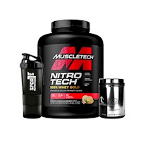 Pack Nitrotech Whey Gold Vainilla 5lb+ 1 Creatina 300gr+1 SmartShaker