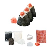 Pack Onigiri Gari 4u Molde. Jengibre Encurtido. Arroz. Alga Nori