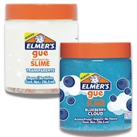 Pack Slime Elmers Gue Transparente + Blueberry Cloud