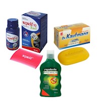 Pack de Verano ( Repelente Premier Forte loción frasco x 100ml + Nopucid 10 Shampoo 2 en 1 frasco x 60ml + Jabón Dr. Kaufmann x 80g)