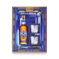 Pack Whisky Chivas Regal 18 años 700 ml + 2 vasos