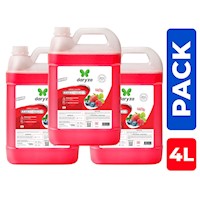 Pack Jabón Líquido Antibacterial Frutos Rojos 4L