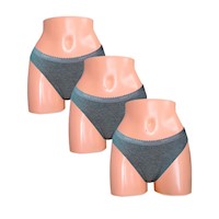 Pack x3 Bikini Sweet Cotton Gris