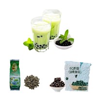 Pack Bubble Tea 2u Te Verde y Perlas de Tapioca Negro