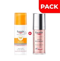 Pack Eucerin Antipigment Serum Dual 150 ML + Eucerin Sun Anti Manchas 50 ML - Pack 2 UN