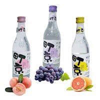 Pack Sake Chamisul Frutal 3u Sabor Durazno. Toronja. Uva - Ding Jing