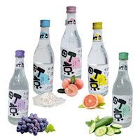 Pack Sake Chamisul Full 5u Sabor Original. Pepino. Toronja. Durazno. Uva - Ding Jing