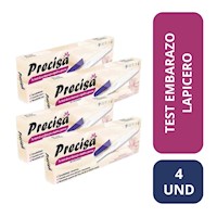 Pack X 4 Test Embarazo Precisa Lapicero Hcg - 10 Mui