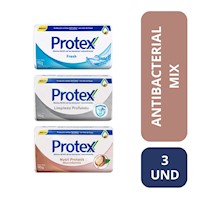 Pack x 3 Jabón Protex Limpieza Profunda, Fresh Y Macadamia 110 G