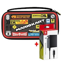 Pack Estuche para Nintendo Switch Mario Kart + Cargador original