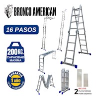 Escalera Multiposición de Aluminio de 16 Pasos 4x4